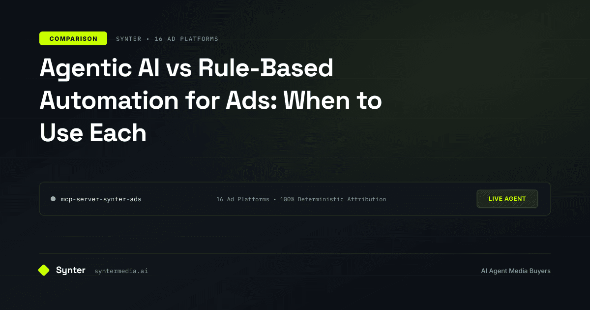 Agentic AI vs Rule-Based Automation for Ads: When to Use Each