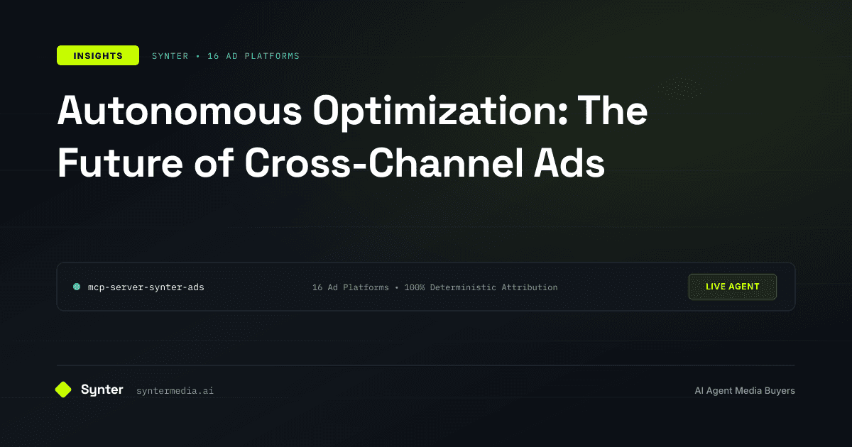 Autonomous Optimization: The Future of Cross-Channel Ads