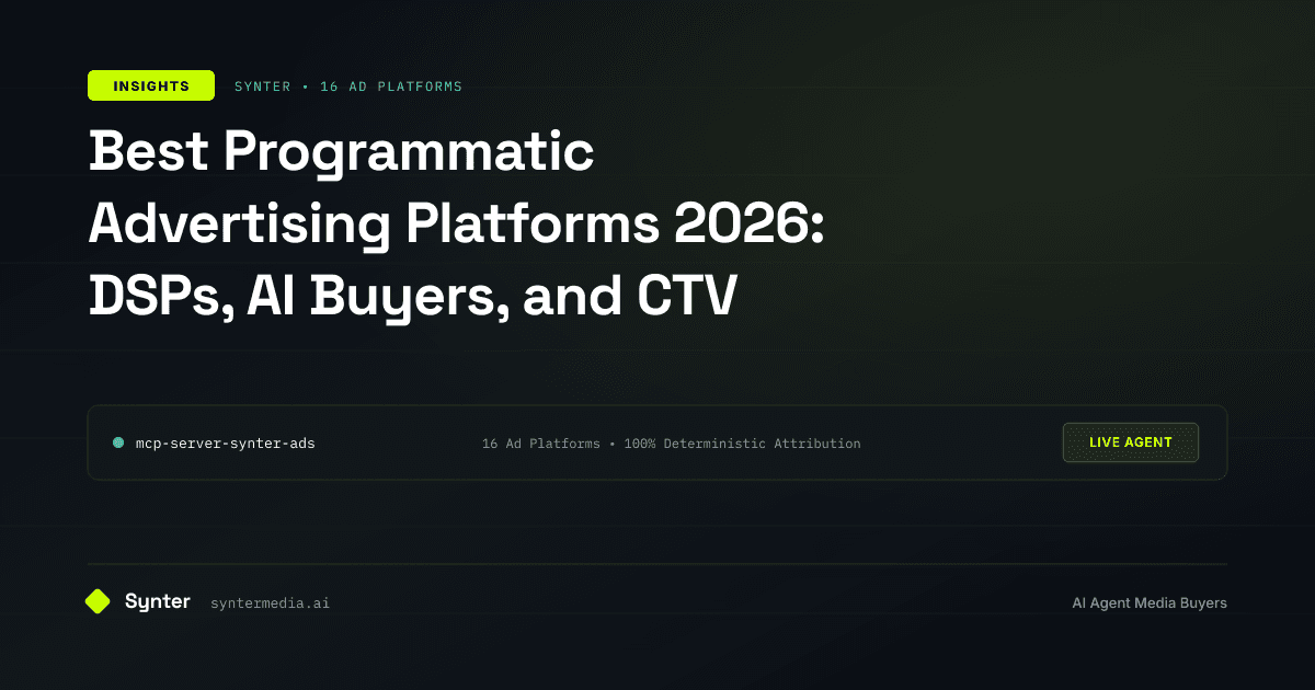 Best Programmatic Advertising Platforms 2026: DSPs, AI Buyers, and CTV