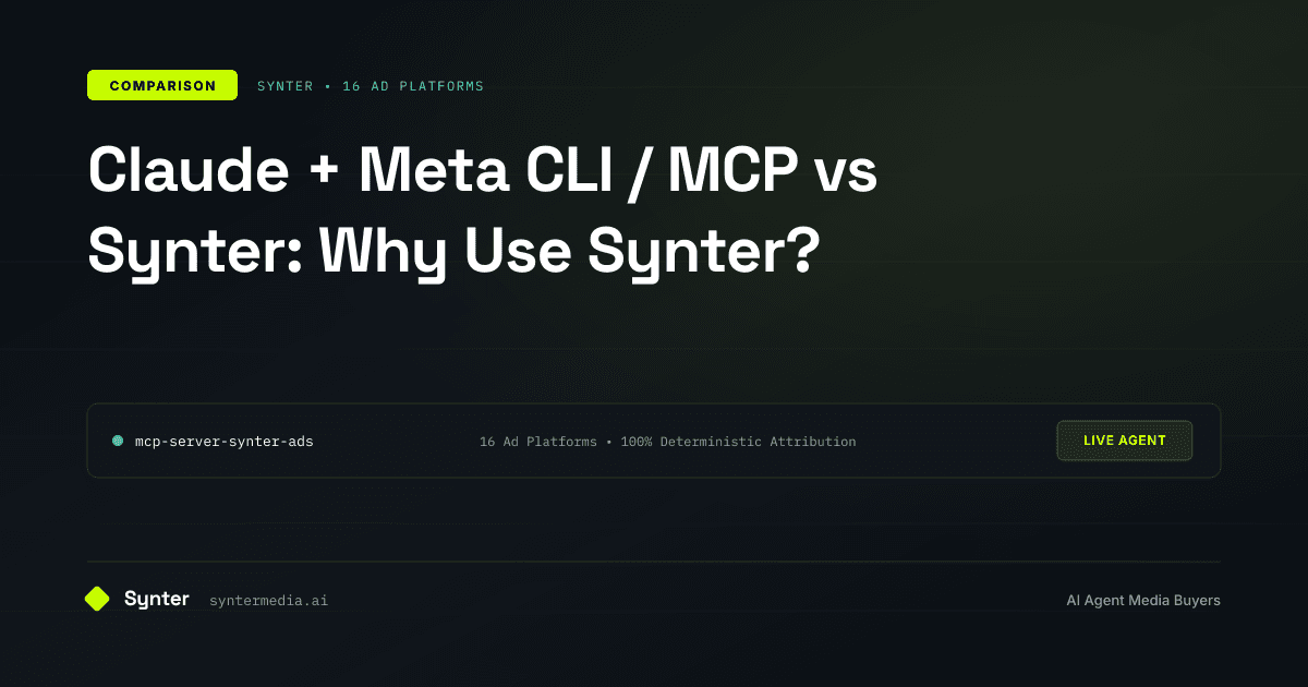 Claude + Meta CLI / MCP vs Synter: Why Use Synter?