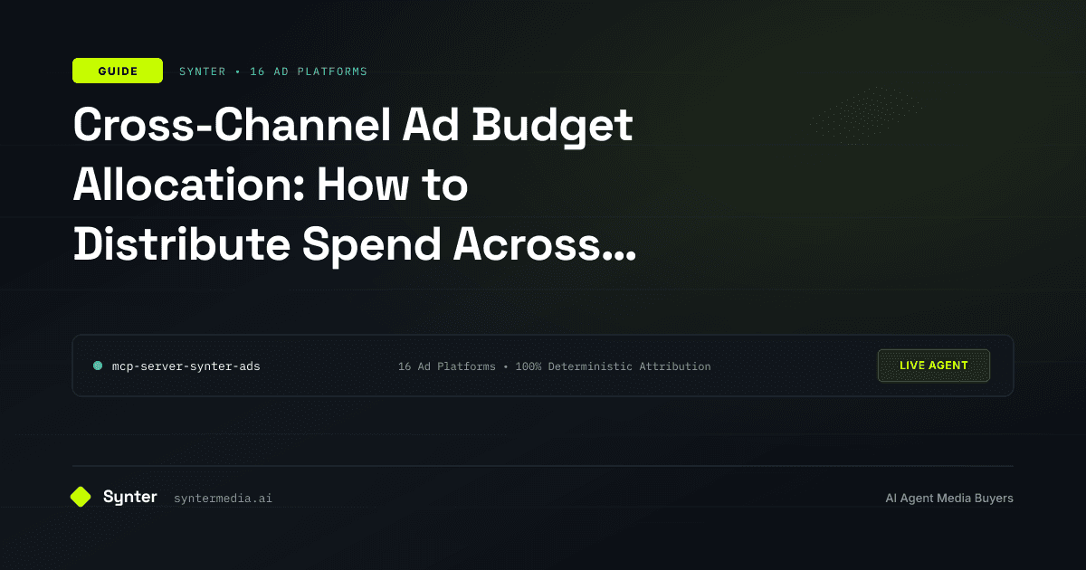 Cross-Channel Ad Budget Allocation: How to Distribute Spend Across Google, Meta, LinkedIn, and TikTok