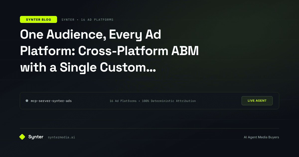 One Audience, Every Ad Platform: Cross-Platform ABM with a Single Custom Audience Seed