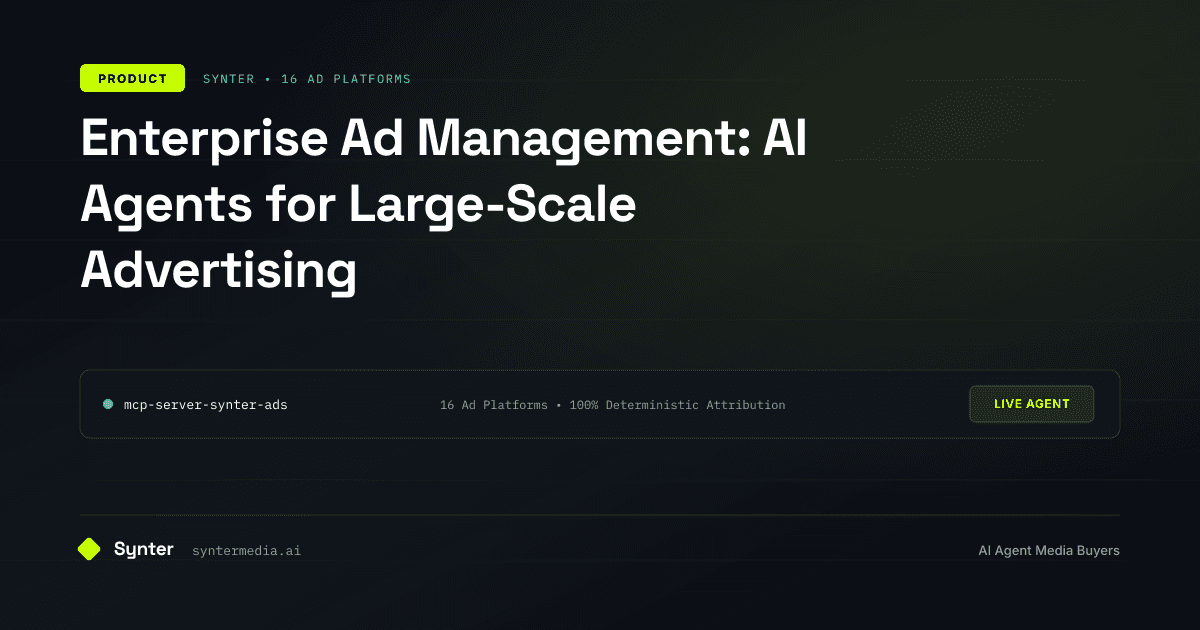 Enterprise Ad Management: AI Agents for Large-Scale Advertising
