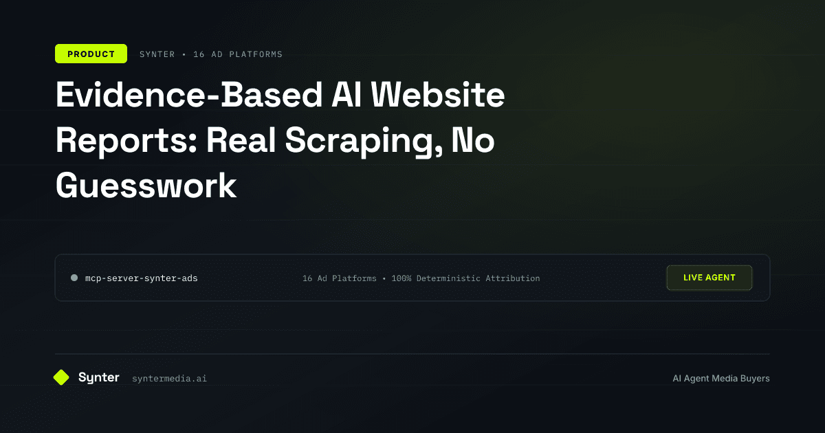 Evidence-Based AI Website Reports: Real Scraping, No Guesswork