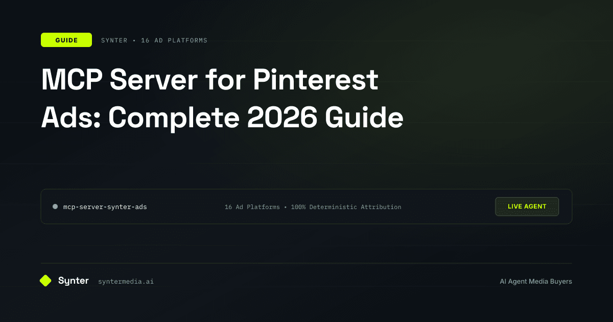 Pinterest Ads MCP & AI Connector for Claude, ChatGPT, Cursor (43 Platforms) | Synter