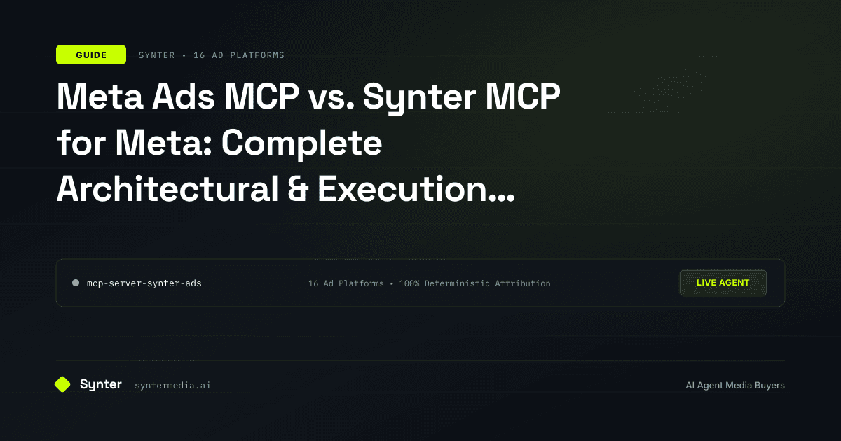 Meta Ads MCP vs. Synter MCP for Meta: Complete Architectural & Execution Guide