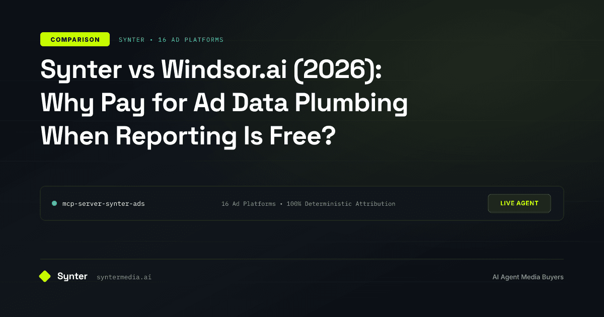 Synter vs Windsor.ai (2026): Data Plumbing vs. AI Ad Execution