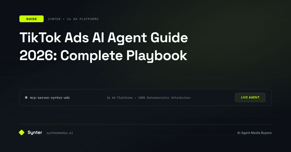 TikTok Ads AI Agent Guide 2026: Complete Playbook