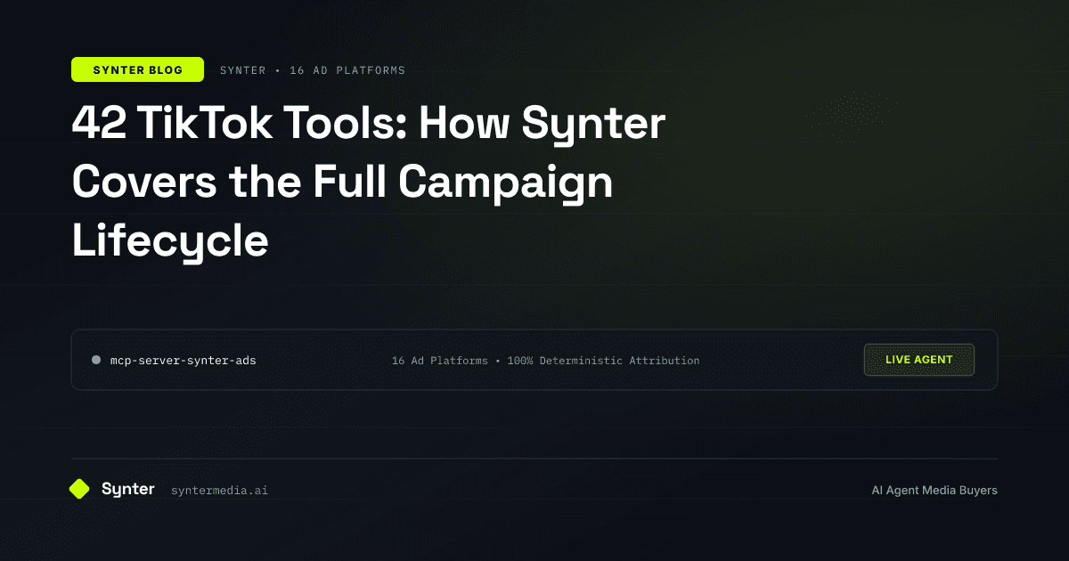 42 TikTok Tools: How Synter Covers the Full Campaign Lifecycle
