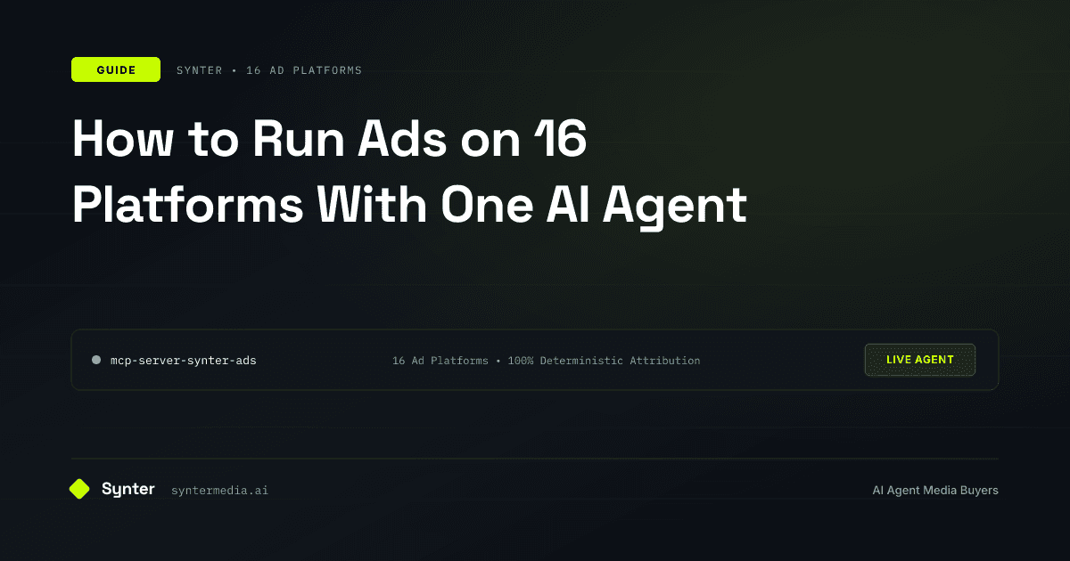 How to Run Ads on 16 Ad Platforms With One AI Agent