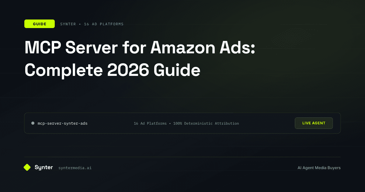 Amazon Ads & Amazon DSP MCP Connector for Claude, ChatGPT, Cursor (43 Platforms) | Synter