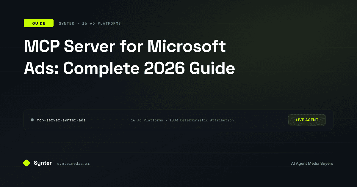 Microsoft Ads MCP & AI Connector for Claude, ChatGPT, Cursor (43 Platforms) | Synter