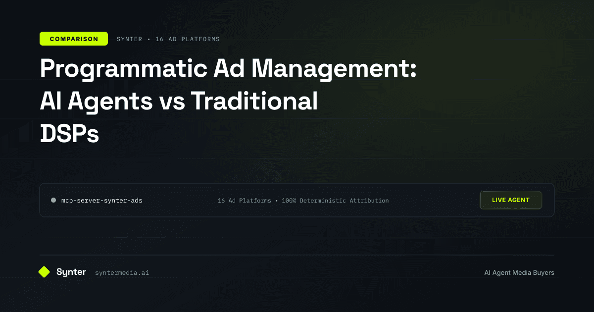 Programmatic Ad Management: AI Agents vs Traditional DSPs