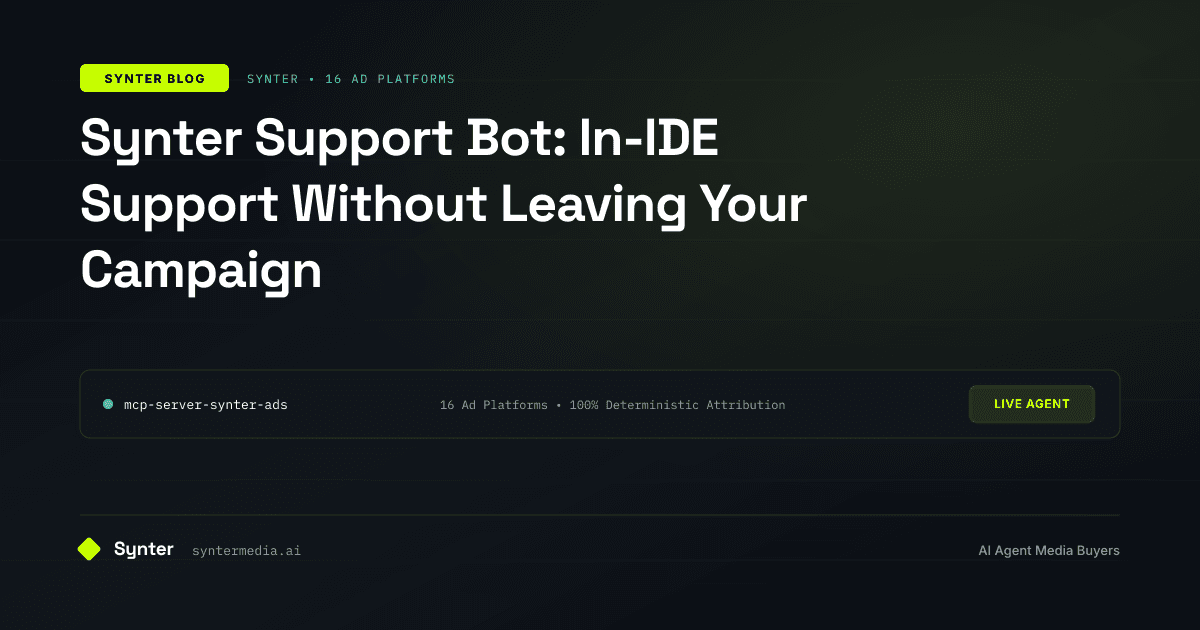 Synter Support Bot: In-IDE Support Without Leaving Your Campaign